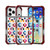 iPhone 18 Pro Max / 17 Pro Max Acrylic Four-Corner Shockproof Heart Pattern Magnetic Phone Case - Brown