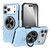 iPhone 18 Pro Max / 17 Pro Max Alloy Rotating Holder MagSafe Shockproof Phone Case - Sky Blue