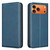 iPhone 18 Pro Max / 17 Pro Max BINFEN COLOR Calfskin Texture Magnetic RFID Vegan Leather Phone Case - Blue
