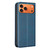 iPhone 18 Pro Max / 17 Pro Max BINFEN COLOR Calfskin Texture Magnetic RFID Vegan Leather Phone Case - Blue