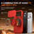 iPhone 18 Pro Max / 17 Pro Max Camera Sliding Shield Magnetic Rotation Holder Phone Case - Red