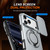iPhone 18 Pro Max / 17 Pro Max Camera Sliding Shield Magnetic Rotation Holder Phone Case - Silver