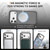 iPhone 18 Pro Max / 17 Pro Max Carbon Fiber Gear Holder C Type MagSafe Phone Case - Bright Grey+Grey