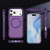 iPhone 18 Pro Max / 17 Pro Max Carbon Fiber Gear Holder C Type MagSafe Phone Case - Bright Purple + Purple