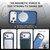iPhone 18 Pro Max / 17 Pro Max Carbon Fiber Gear Holder C Type MagSafe Phone Case - Transparent Blue + Royal Blue