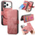 iPhone 18 Pro Max / 17 Pro Max CaseNeo MagSafe RFID Anti-theft Retro Leather Phone Case - Pink