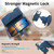 iPhone 18 Pro Max / 17 Pro Max CaseNeo MagSafe RFID Anti-theft Zipper Wallet Retro Leather Phone Case - Blue