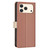 iPhone 18 Pro Max / 17 Pro Max Color Matching RFID Anti-theft Leather Phone Case - Brown