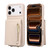 iPhone 18 Pro Max / 17 Pro Max Crossbody Lanyard Zipper Wallet Leather Phone Case - Beige