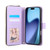 iPhone 18 Pro Max / 17 Pro Max Crossbody Rhombic Zipper Tower Buckle Leather Phone Case with Lanyard - Purple