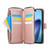 iPhone 18 Pro Max / 17 Pro Max Crossbody Rhombic Zipper Tower Buckle Leather Phone Case with Lanyard - Rose Gold
