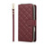 iPhone 18 Pro Max / 17 Pro Max Crossbody Rhombic Zipper Tower Buckle Leather Phone Case with Lanyard - Wine Red