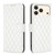 iPhone 18 Pro Max / 17 Pro Max Diamond Lattice Wallet Flip Leather Phone Case - White