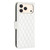 iPhone 18 Pro Max / 17 Pro Max Diamond Lattice Wallet Flip Leather Phone Case - White