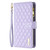 iPhone 18 Pro Max / 17 Pro Max Diamond Lattice Zipper Wallet Leather Flip Phone Case - Purple