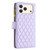 iPhone 18 Pro Max / 17 Pro Max Diamond Lattice Zipper Wallet Leather Flip Phone Case - Purple