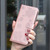 iPhone 18 Pro Max / 17 Pro Max Four-leaf Embossed Leather Phone Case - Pink