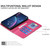 iPhone 18 Pro Max / 17 Pro Max Four-leaf Embossed Leather Phone Case - Rose Red