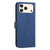 iPhone 18 Pro Max / 17 Pro Max Geometric Pattern RFID Leather Phone Case - Blue