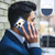 iPhone 18 Pro Max / 17 Pro Max Geometric Pattern RFID Leather Phone Case - Blue