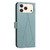 iPhone 18 Pro Max / 17 Pro Max Geometric Pattern RFID Leather Phone Case - Green
