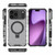 iPhone 18 Pro Max / 17 Pro Max Grating Holder Shockproof Phone Case - Transparent Black