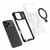 iPhone 18 Pro Max / 17 Pro Max Grating Holder Shockproof Phone Case - Transparent Black
