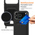 iPhone 18 Pro Max / 17 Pro Max Integrated Card Bag Solid Color Liquid Silicone Phone Case with Lanyard - Black
