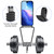 iPhone 18 Pro Max / 17 Pro Max Integrated Card Bag Solid Color Liquid Silicone Phone Case with Lanyard - Black