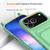iPhone 18 Pro Max / 17 Pro Max Integrated Card Bag Solid Color Liquid Silicone Phone Case with Lanyard - Green