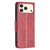 iPhone 18 Pro Max / 17 Pro Max Lambskin Texture Pure Color Flip Leather Phone Case - Red