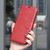 iPhone 18 Pro Max / 17 Pro Max Lambskin Texture Pure Color Flip Leather Phone Case - Red