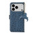 iPhone 18 Pro Max / 17 Pro Max Ostrich Pattern Genuine Leather RFID Phone Case - Blue