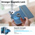 iPhone 18 Pro Max / 17 Pro Max Precision Hole Silver-Edged Ring RFID Blocking Zipper Wallet Magnetic Vegan Leather Phone Case - Blue