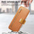 iPhone 18 Pro Max / 17 Pro Max Precision Hole Silver-Edged Ring RFID Blocking Zipper Wallet Magnetic Vegan Leather Phone Case - Orange