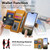 iPhone 18 Pro Max / 17 Pro Max Precision Hole Silver-Edged Ring RFID Blocking Zipper Wallet Magnetic Vegan Leather Phone Case - Orange