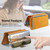 iPhone 18 Pro Max / 17 Pro Max Precision Hole Silver-Edged Ring RFID Blocking Zipper Wallet Magnetic Vegan Leather Phone Case - Orange