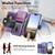 iPhone 18 Pro Max / 17 Pro Max Precision Hole Silver-Edged Ring RFID Blocking Zipper Wallet Magnetic Vegan Leather Phone Case - Purple