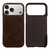 iPhone 18 Pro Max / 17 Pro Max Retro-skin Magnetic Vegan Leather Back Phone Case - Dark Brown