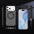 iPhone 18 Pro Max / 17 Pro Max Skin Feel Translucent PC Gear Holder C MagSafe Phone Case - Bright Grey + Black