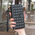 iPhone 18 Pro Max / 17 Pro Max Square Texture Leather Phone Case - Black