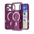 iPhone 18 Pro Max / 17 Pro Max Terminator Style Glitter Powder MagSafe Magnetic Phone Case - Cherry Red
