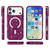 iPhone 18 Pro Max / 17 Pro Max Terminator Style Glitter Powder MagSafe Magnetic Phone Case - Cherry Red