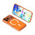 iPhone 18 Pro Max / 17 Pro Max Terminator Style Glitter Powder MagSafe Magnetic Phone Case - Transparent Orange