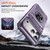 iPhone 18 Pro Max / 17 Pro Max TPU+PC Shockproof Card Phone Case with Metal Ring Holder - Purple