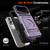 iPhone 18 Pro Max / 17 Pro Max TPU+PC Shockproof Card Phone Case with Metal Ring Holder - Purple