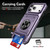 iPhone 18 Pro Max / 17 Pro Max TPU+PC Shockproof Card Phone Case with Metal Ring Holder - Purple