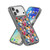 iPhone 18 Pro Max / 17 Pro Max Transparent Crystal Red Heart Pattern Phone Case - Black