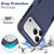 iPhone 18 Pro Max 2 in 1 PC + TPU Phone Case - Dark Blue