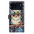 iPhone 18 Pro Max 3D Pattern Leather Phone Case - Big-eyed owl